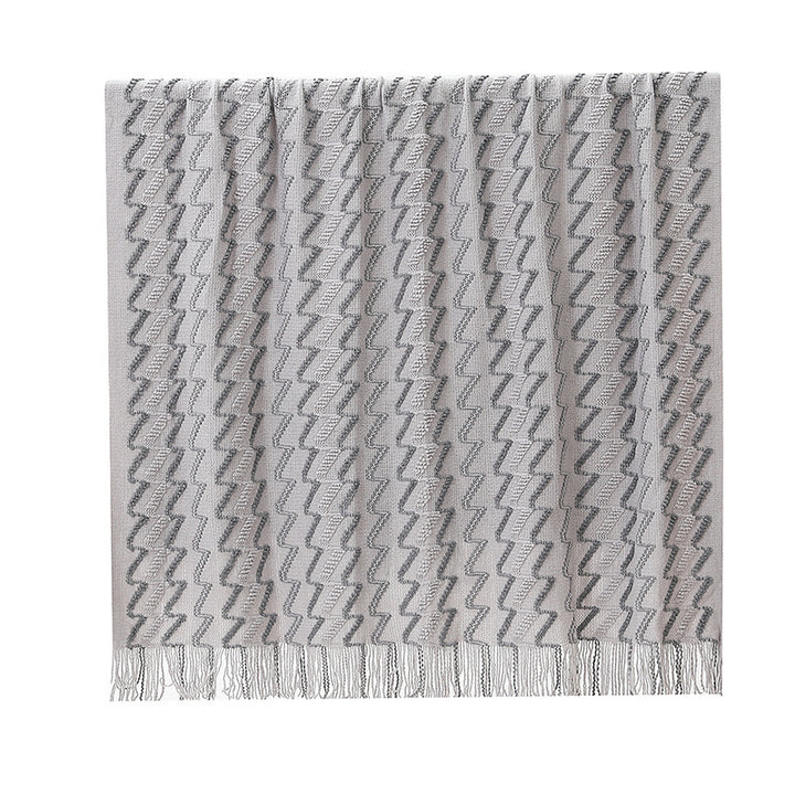 Gemütliche Strickwurfdecke