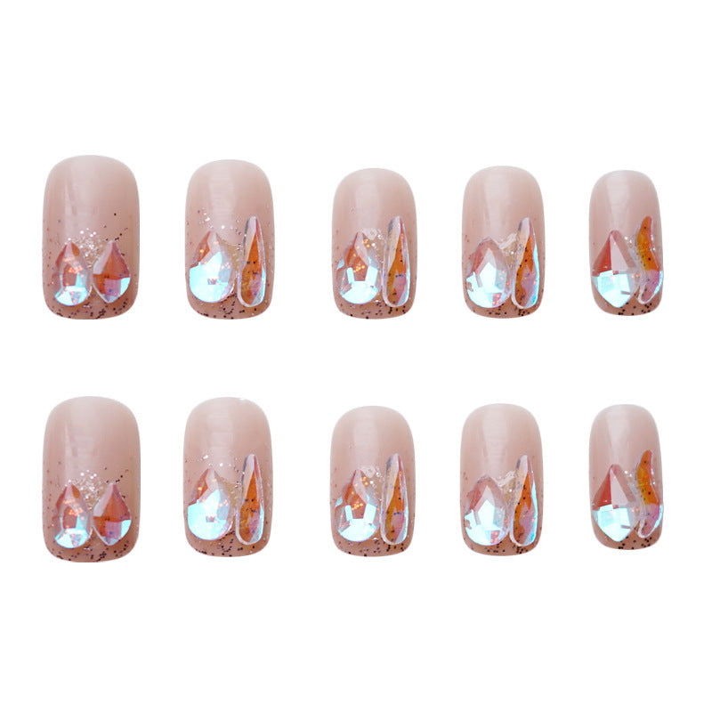 Glitzerndes Press-On Nagelkunst Set Karnz