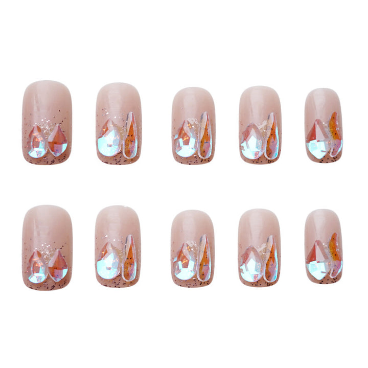 Glitzerndes Press-On Nagelkunst Set Karnz