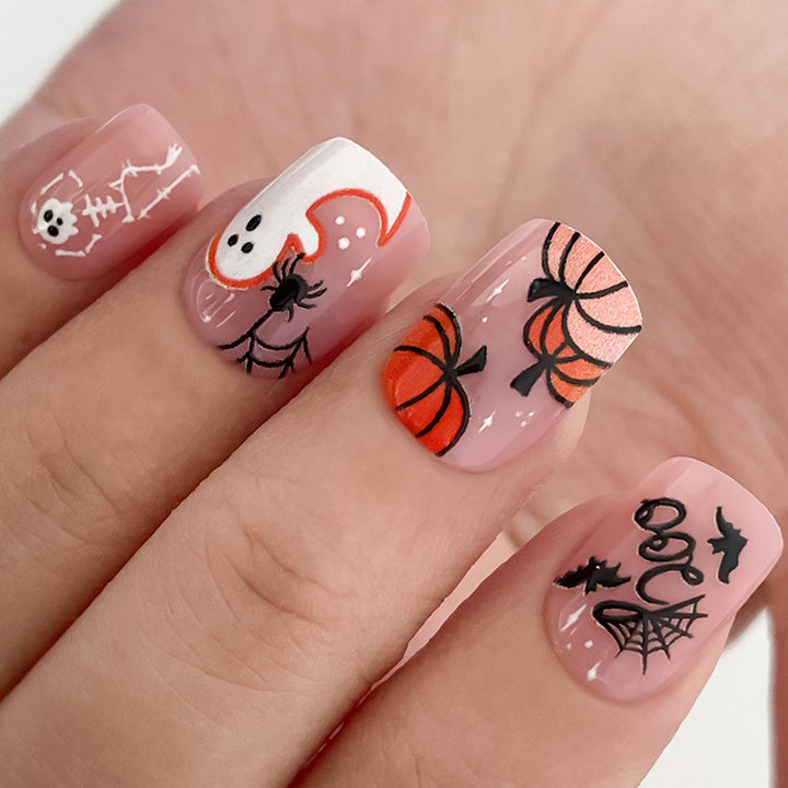Themen Dekorative Press-On Nagelset Karnz
