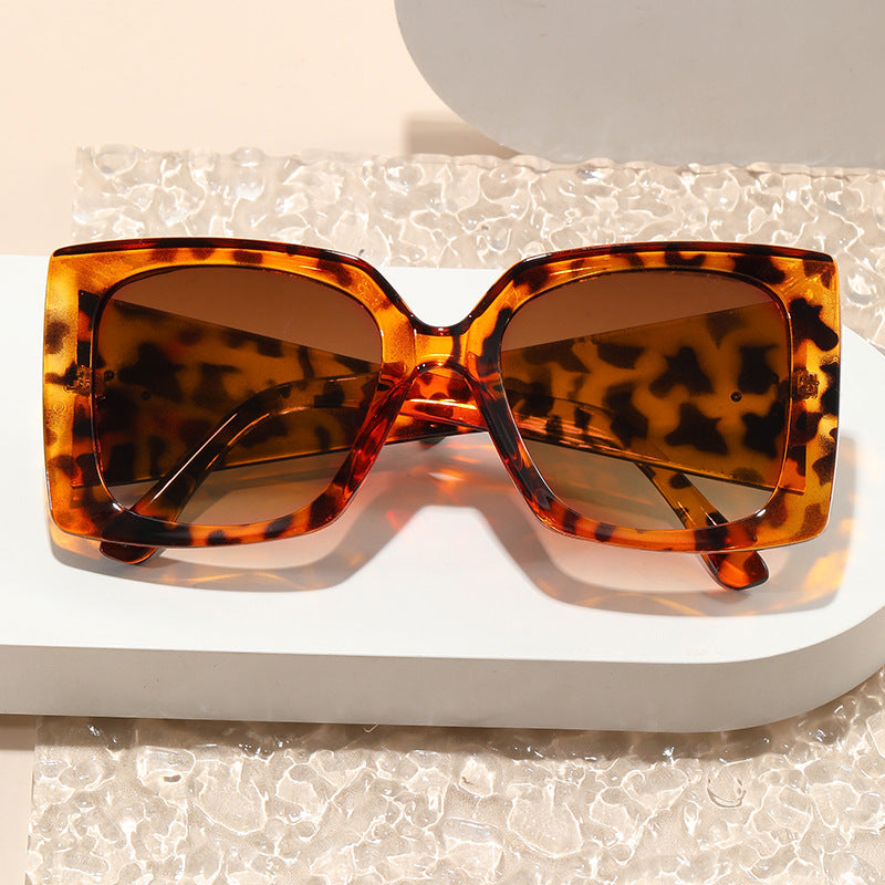 Damen Überdimensionierte Leo-Sonnenbrille Karnz