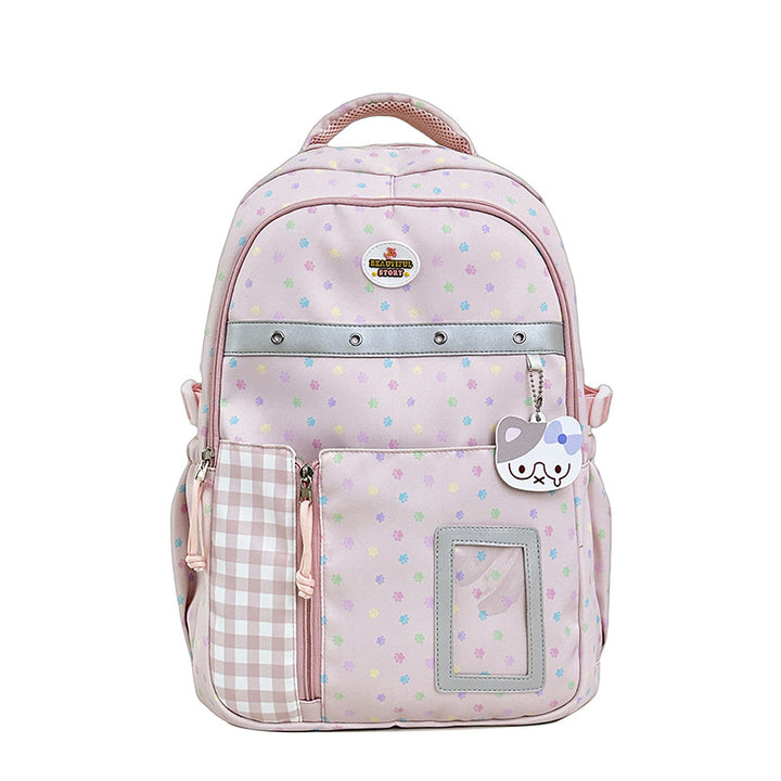 Blumenmuster Multi-Taschen Rucksack Karnz