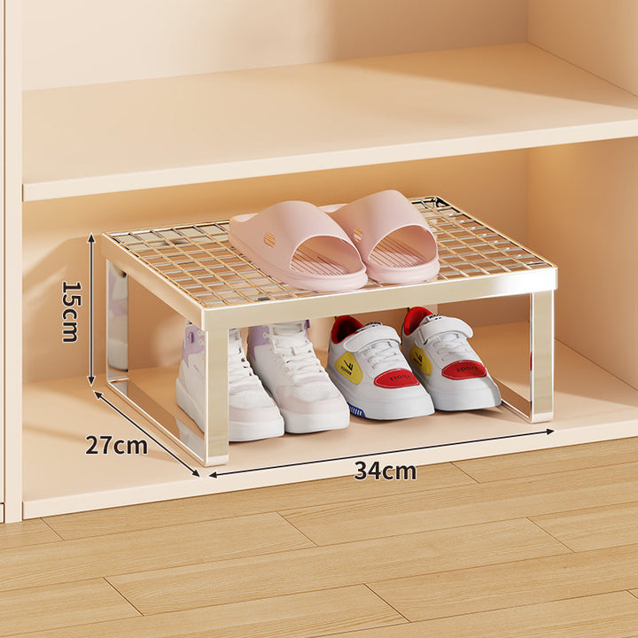 Stapelfähiger Mesh-Top Schuhregal Riser Organizer