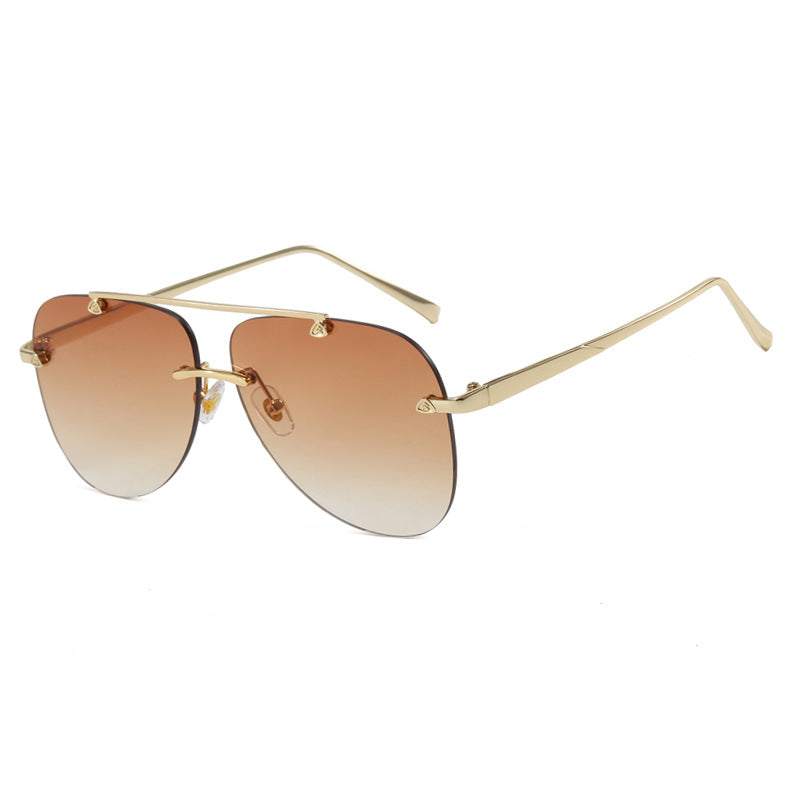 Damen elegante Piloten-Sonnenbrille mit UV-Schutz und reflektierenden Gläsern Karnz