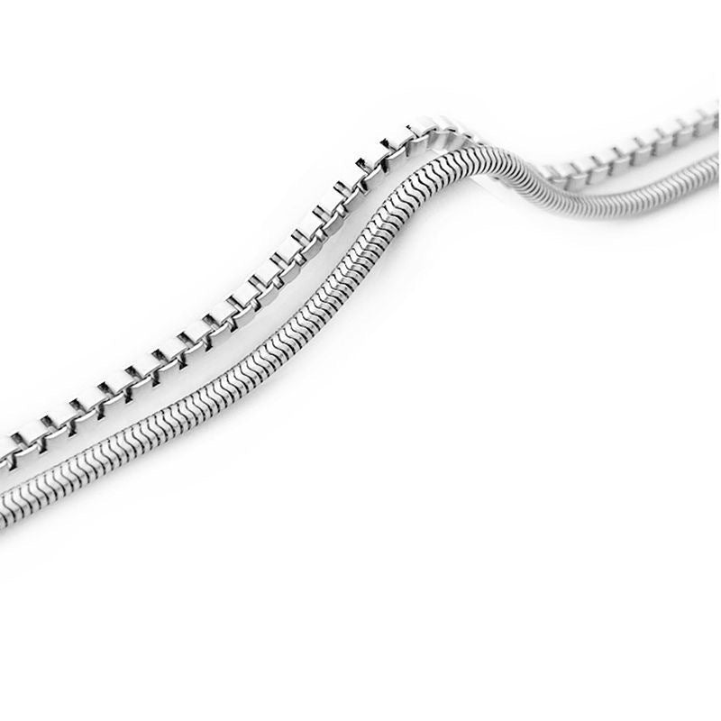 Elegante Doppel-Chain Edelstahlarmband Karnz