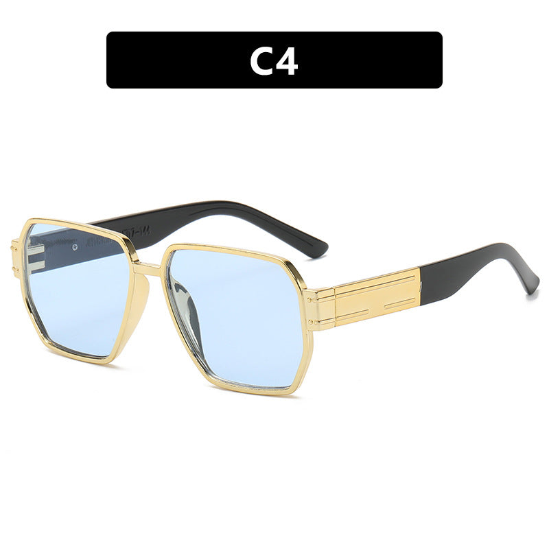 Damen elegante Sonnenbrille mit markantem Geometrie-Rahmen Karnz