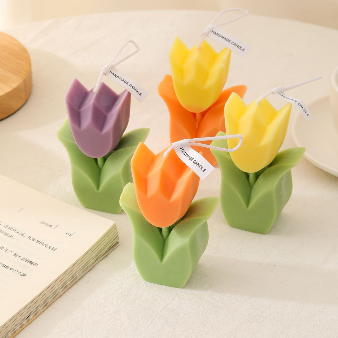 Tulpenförmige Duftende Dekorative Sojawachstropfkerze