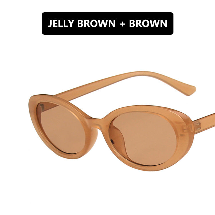 Damen Cat-Eye Sonnenbrille mit transparentem Rahmen und gradienten Gläsern Karnz