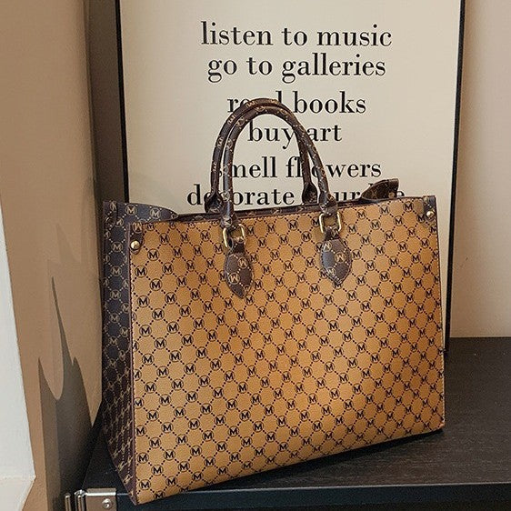 Luxe Logo-Print Tote Handtasche