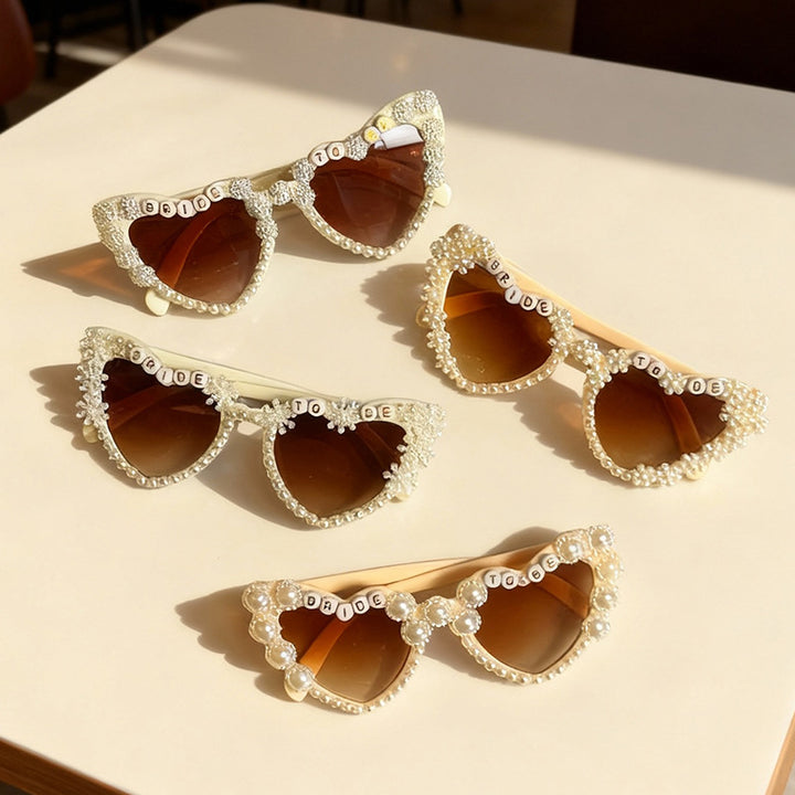 Dekorative herzförmige Braut-in-spe Sonnenbrille Karnz