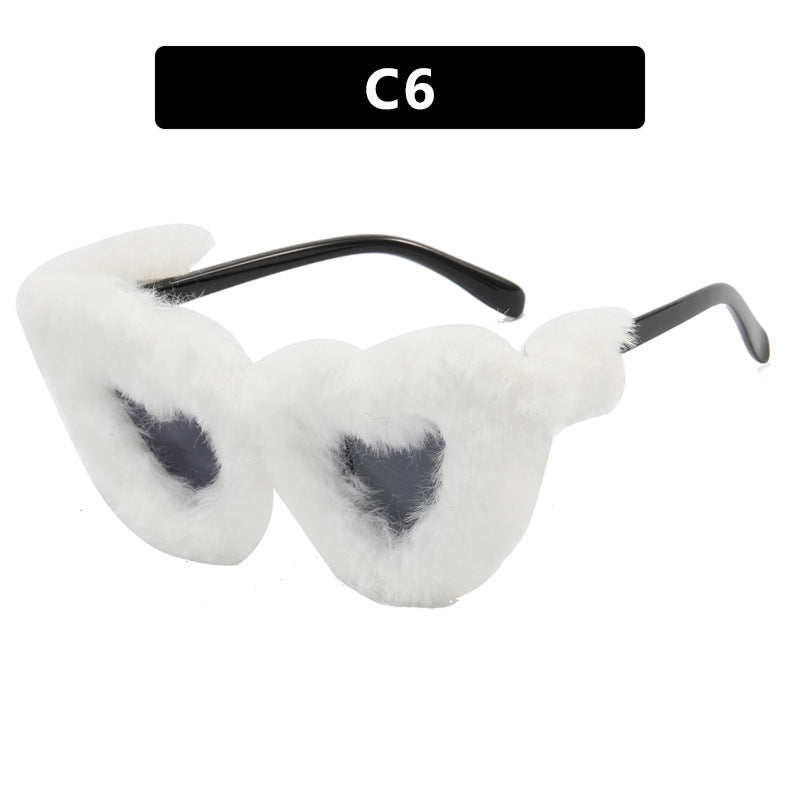 Damen Pfoten-Sonnenbrille mit luxuriösem Pelzbesatz Karnz