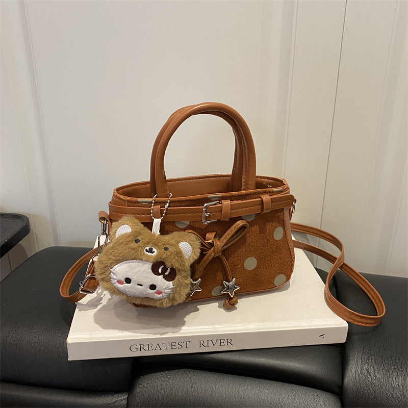 Polka Dot Mini-Handtasche mit Crossbody-Träger