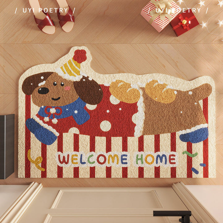 Verspielte Hundethemen-Welcome Mat