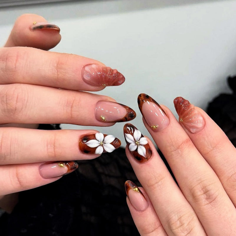 Dekoratives Florales P Press-On Nagelset Karnz 1787294358