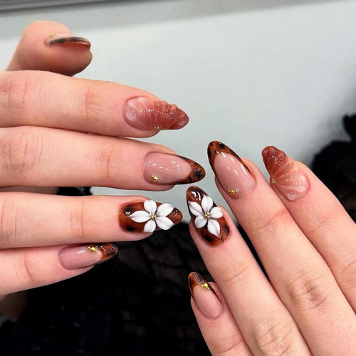Dekoratives Florales P Press-On Nagelset Karnz 1787294358