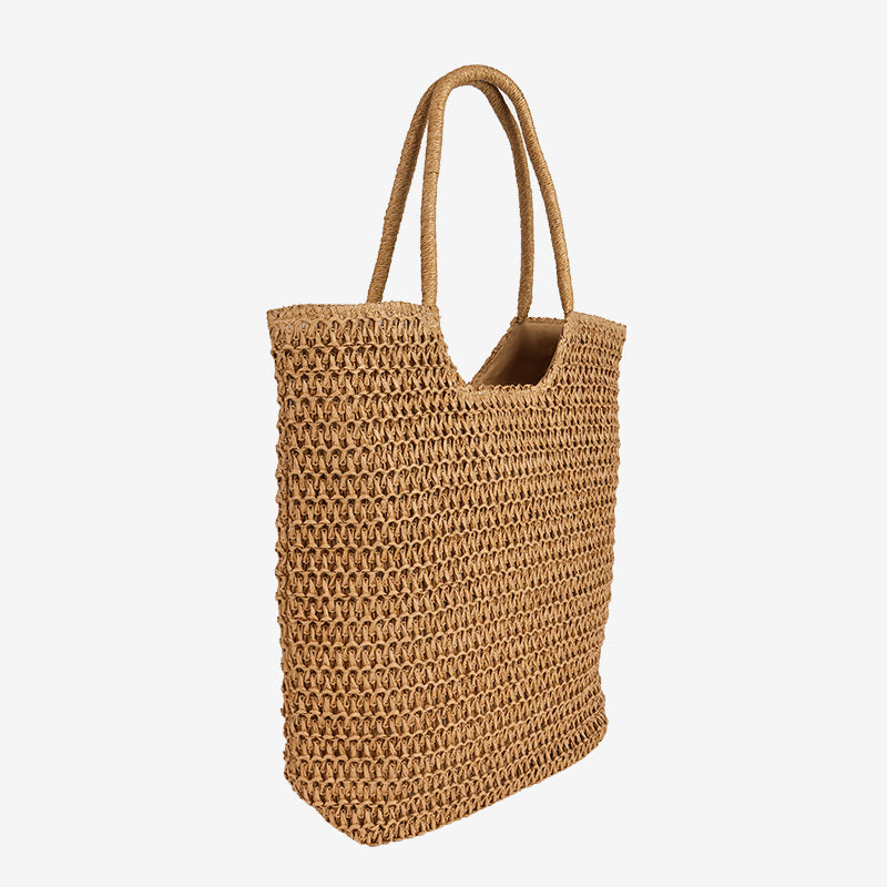 Damen Geflochtene Tragetasche mit weichem Innenfutter Karnz
