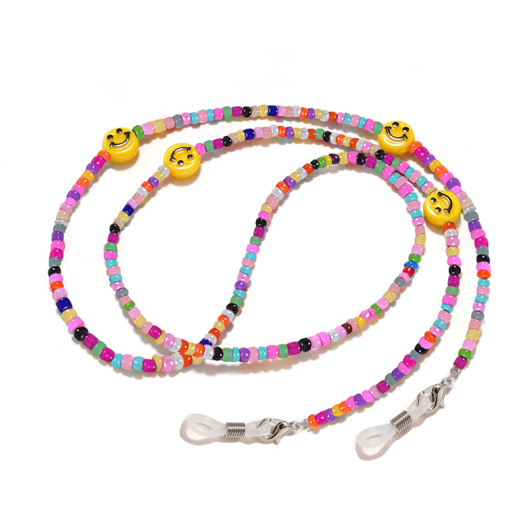 Farbige Perlenbrille Kette Karnz