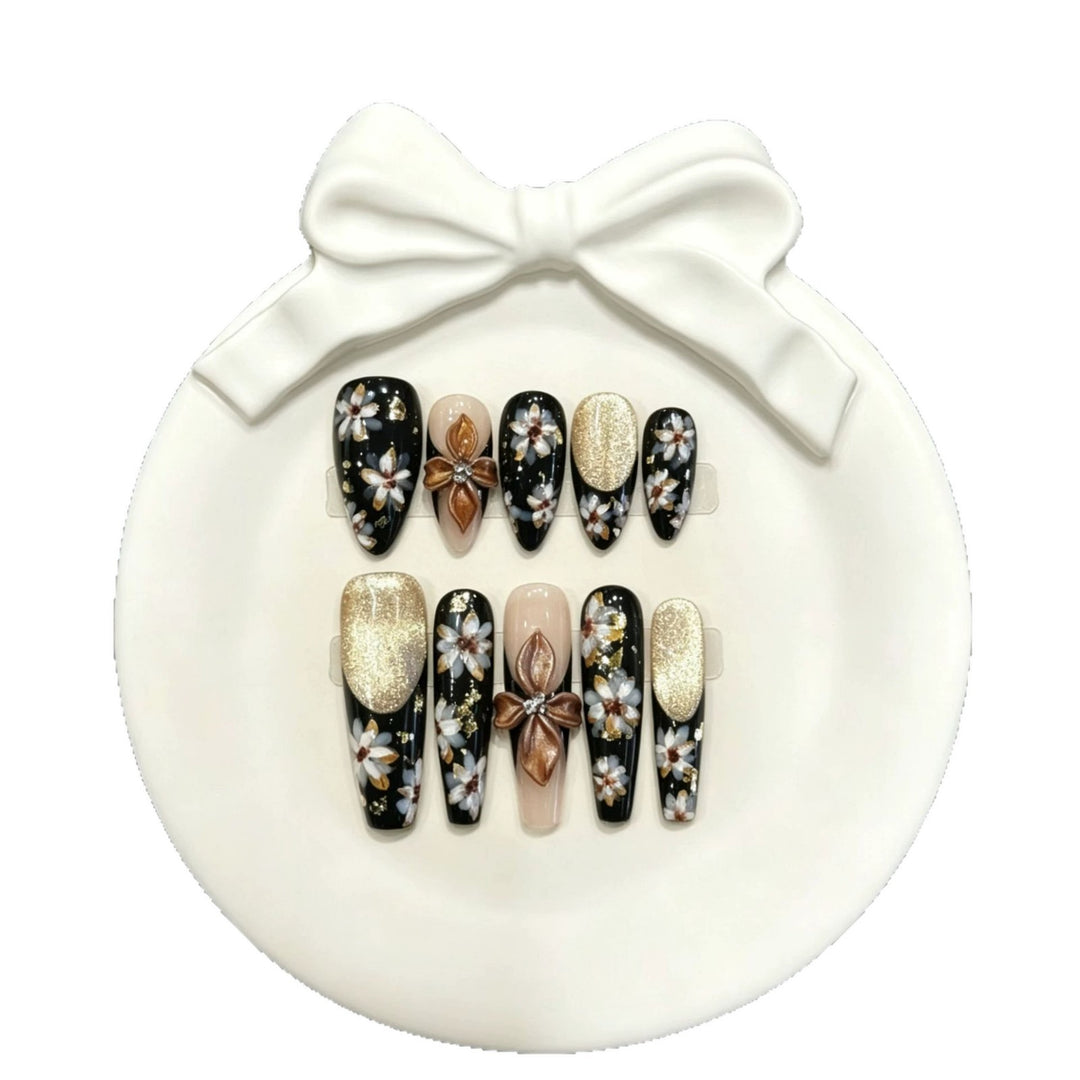 Florales Glam Nagelkunst Set