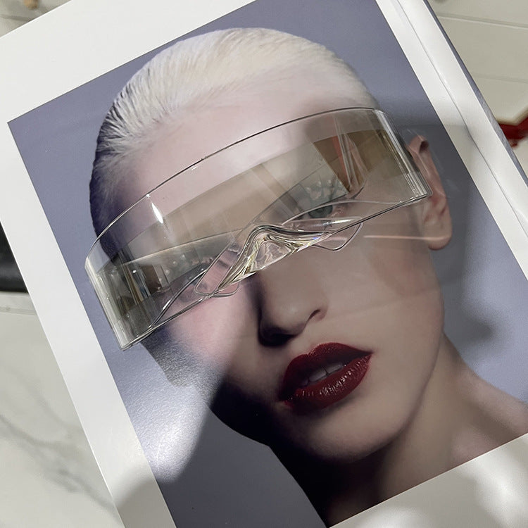 Damen futuristische visierähnliche Sonnenbrille Karnz