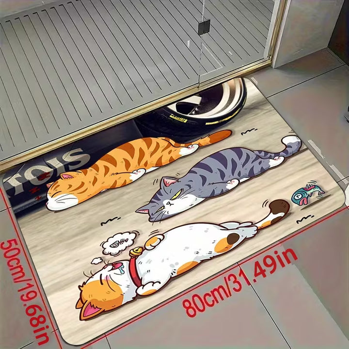 Cartoon-Kat-Themen-Bereichsmatte