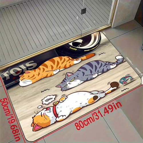 Cartoon-Kat-Themen-Bereichsmatte