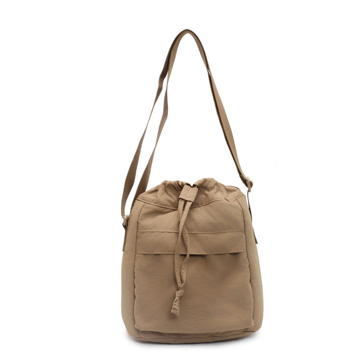 Lässige Kordelzug-Eimer-Tasche Karnz