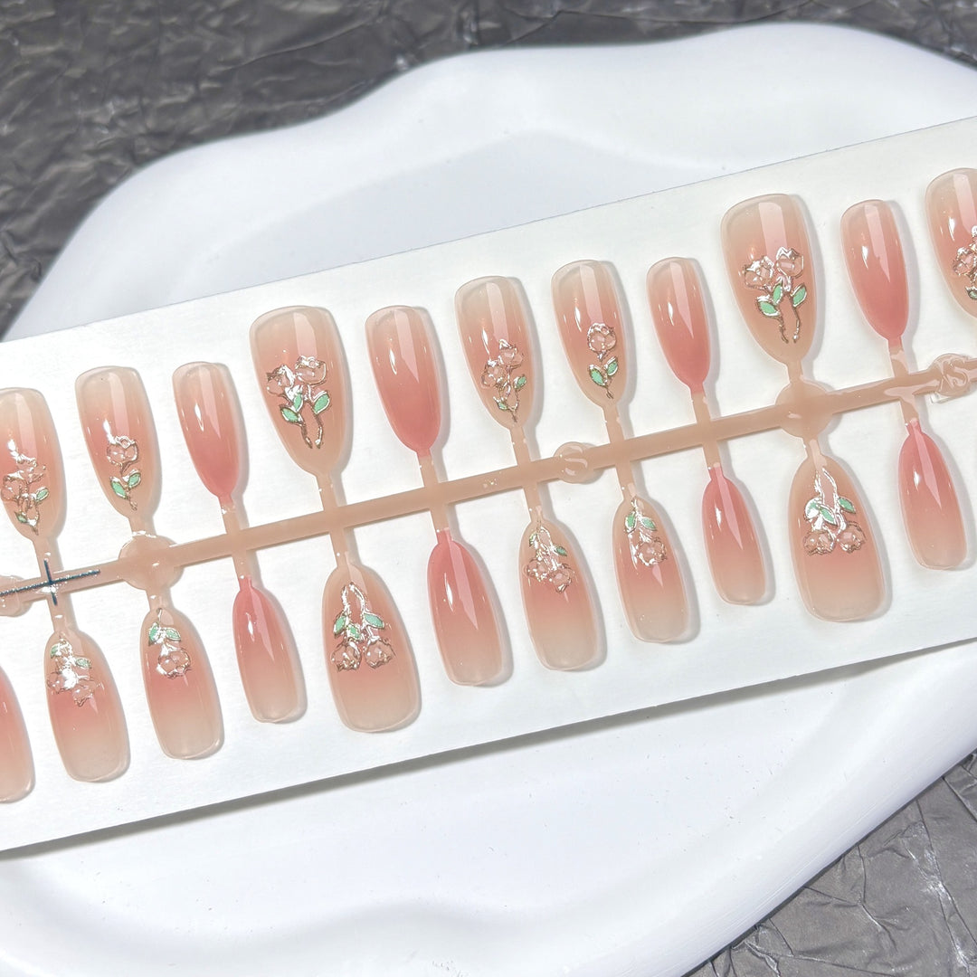 Dekorativer Artisan Press-On Nagelset