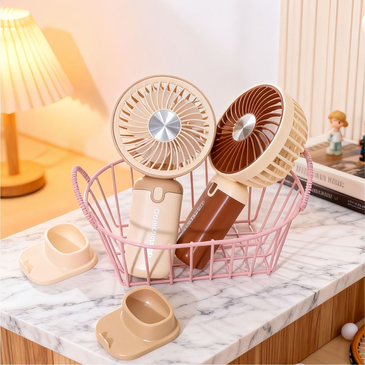 Damen Tragbarer Handventilator mit USB-Ladefunktion Karnz