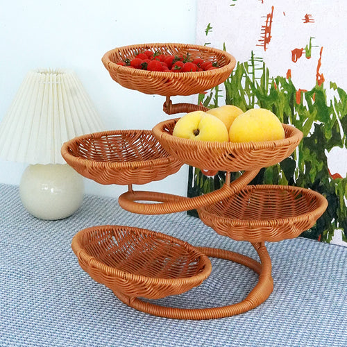 Multi-Ebenen Rattan Lagerung Karnz