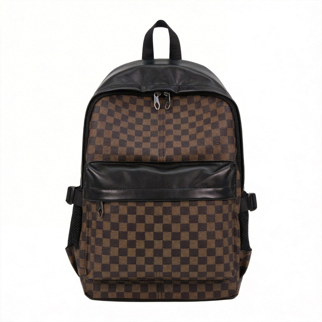 Stylischer Schachbrettmuster-Rucksack Karnz