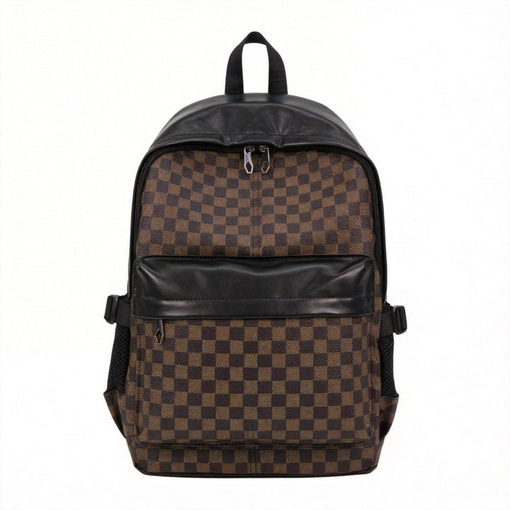 Stylischer Schachbrettmuster-Rucksack Karnz