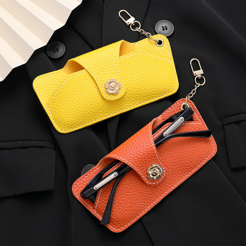 Stylische Leder Sonnenbrillenetui