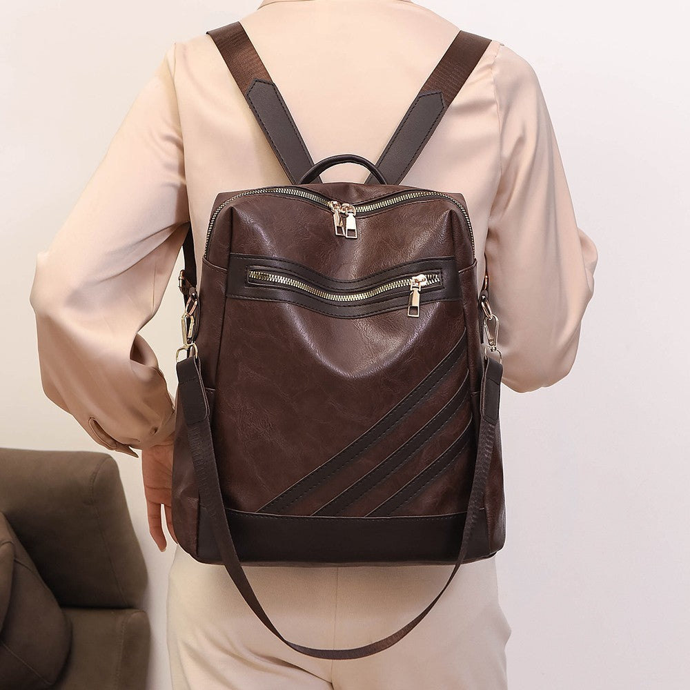Modischer Leder Rucksack Karnz