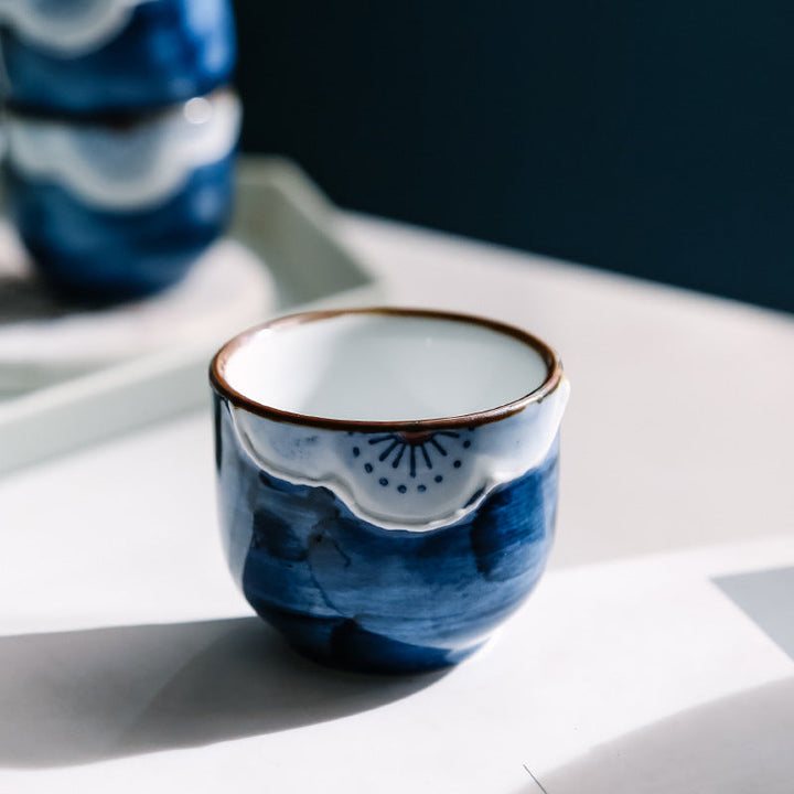 Japanische Sakura Handgefertigte Keramische Sake-Sets | Karnz