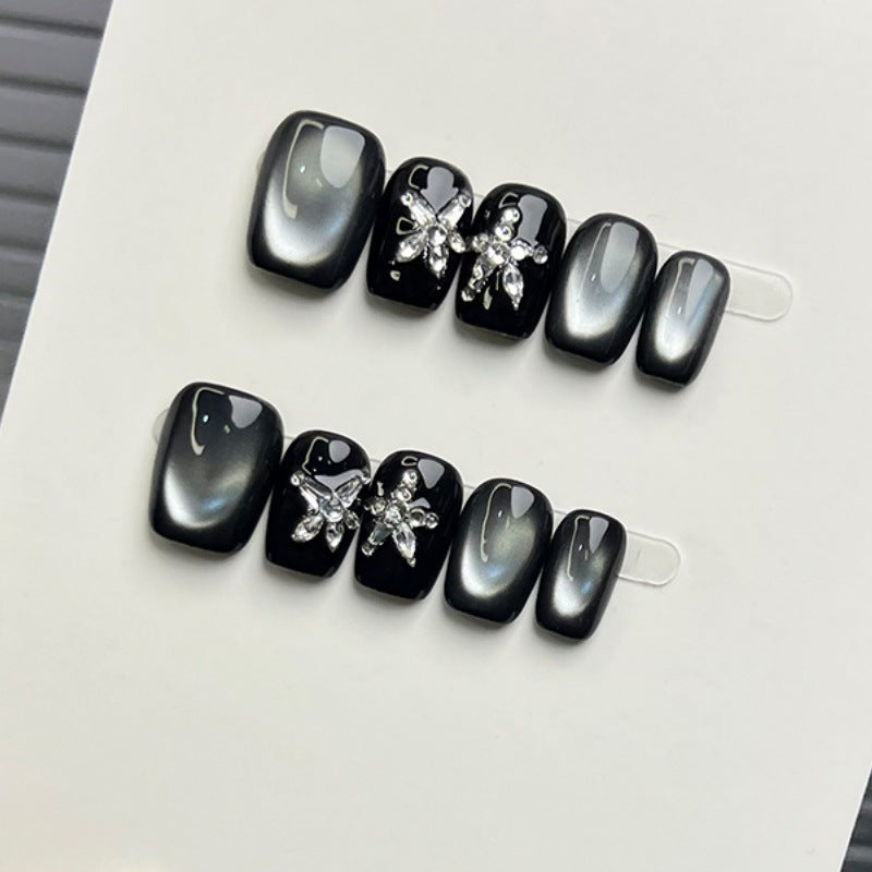 Funkelndes Dekoratives Press-On Nagelset