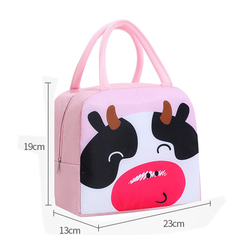 Niedliche Kuh-Themen isolierte Lunch Tasche