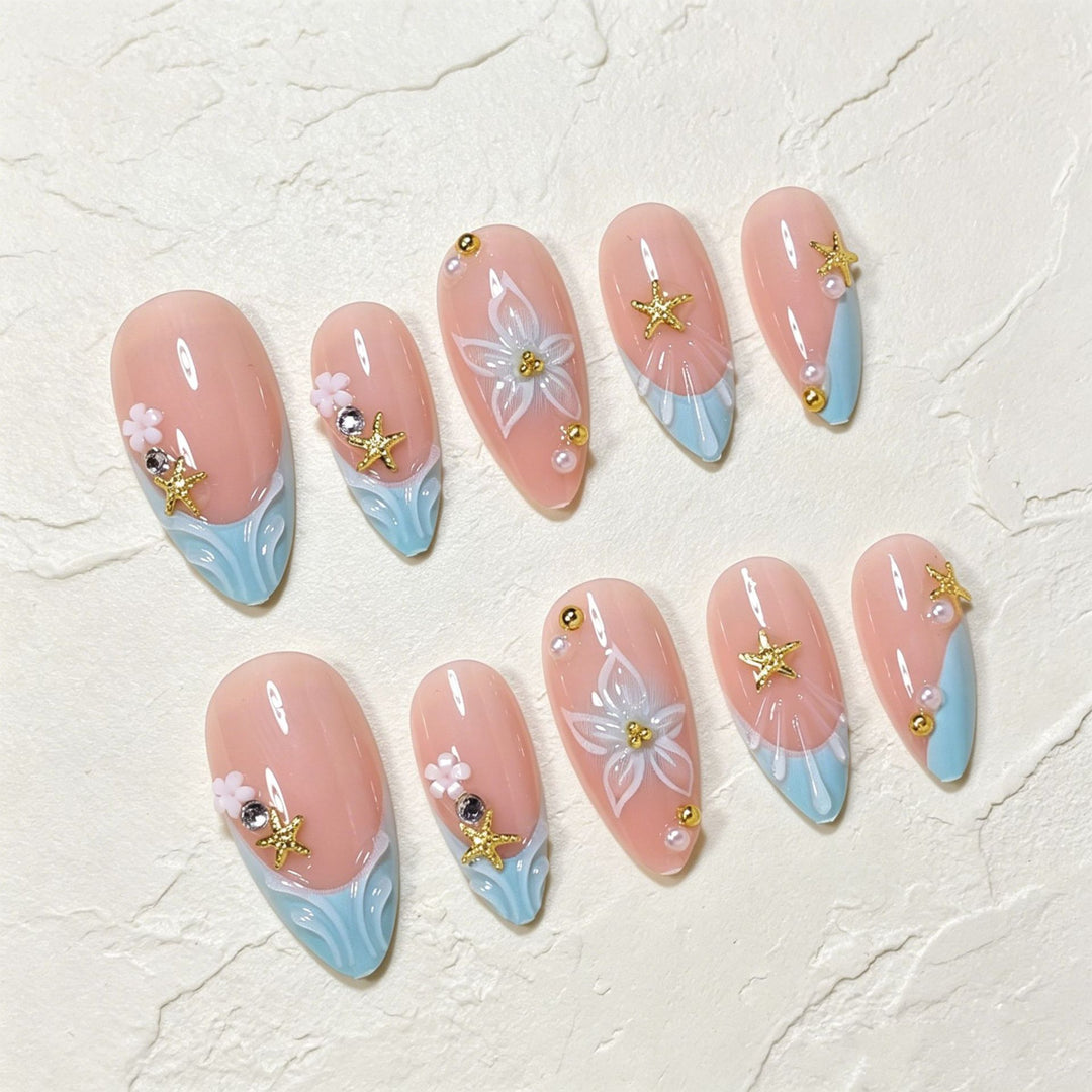 Künstlerische Schmetterling-Themen Press-On Nagelkunst Karnz