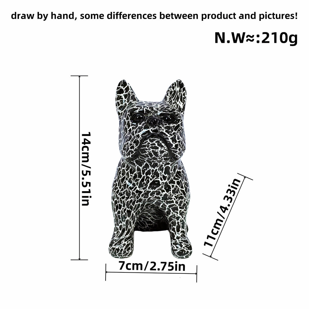 Künstlerisch gestaltete Bulldoggenfigur Karnz