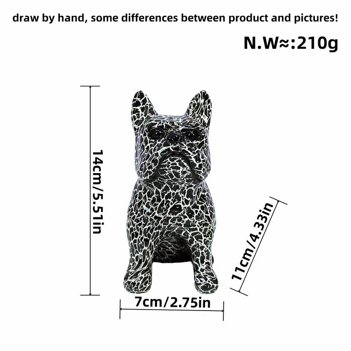 Künstlerisch gestaltete Bulldoggenfigur Karnz