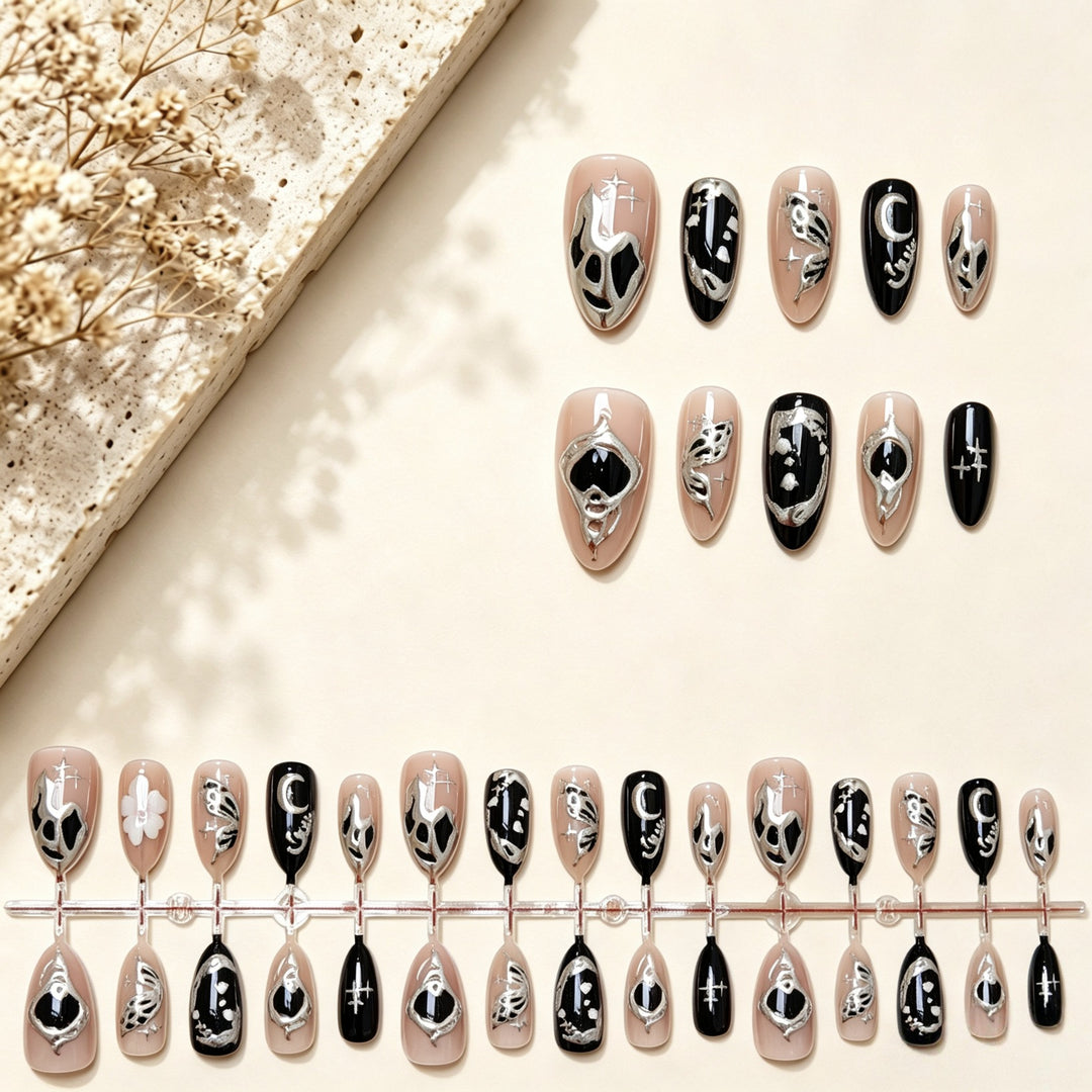 Artisanaler Druck-Nagel-Set