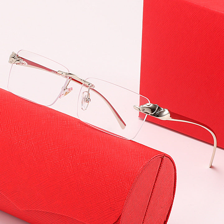 Damen modische Sonnenbrille mit elegantem Metallrahmen und innovativen Gläsern Karnz