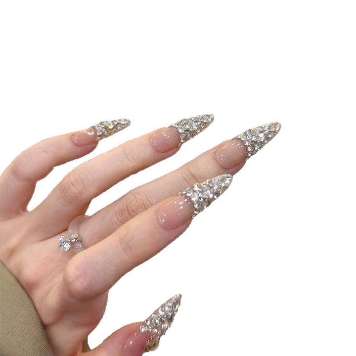 Rhinestone Stiletto Press-On Nail Set Karnz