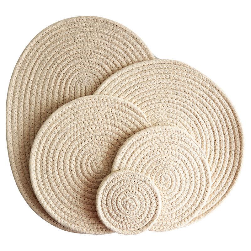 Damen Runde Platzdeckchen aus hochwertigem Naturmaterial Karnz
