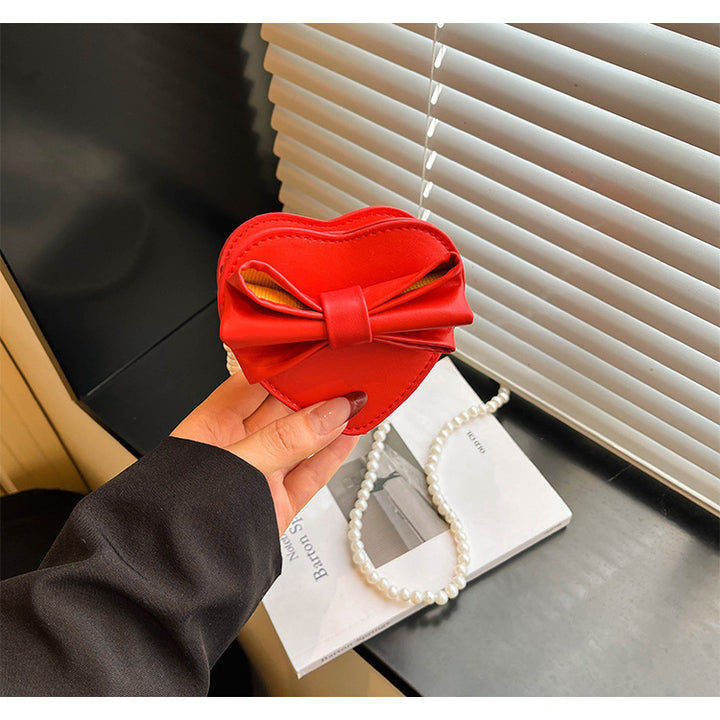 WoHerzförmige Schleifen-Clutch Tasche Karnz