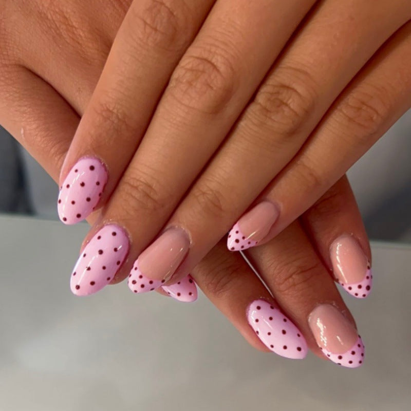 Künstlerisches Punktmuster Press-On Nageldesign Karnz