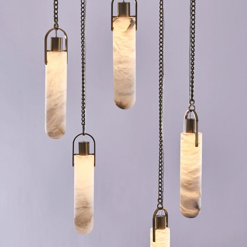Moderne hängende Alabaster Pendelleuchte
