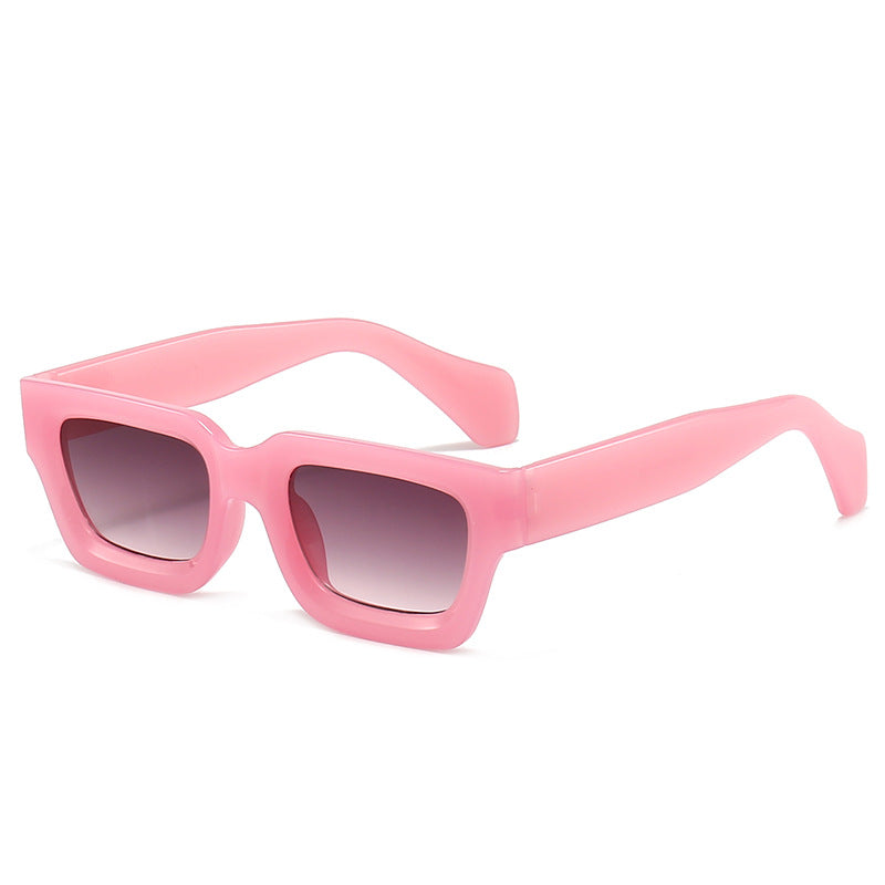 Damen trendige Sonnenbrille mit robustem und transparentem Rahmen Karnz