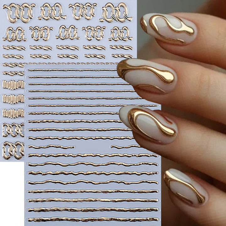 Metallic Nail Art Streifenklebeband