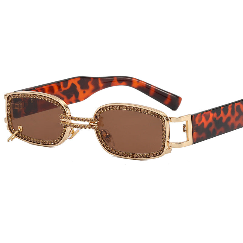 Damen modische Sonnenbrille mit funkelndem Kristallrahmen Karnz