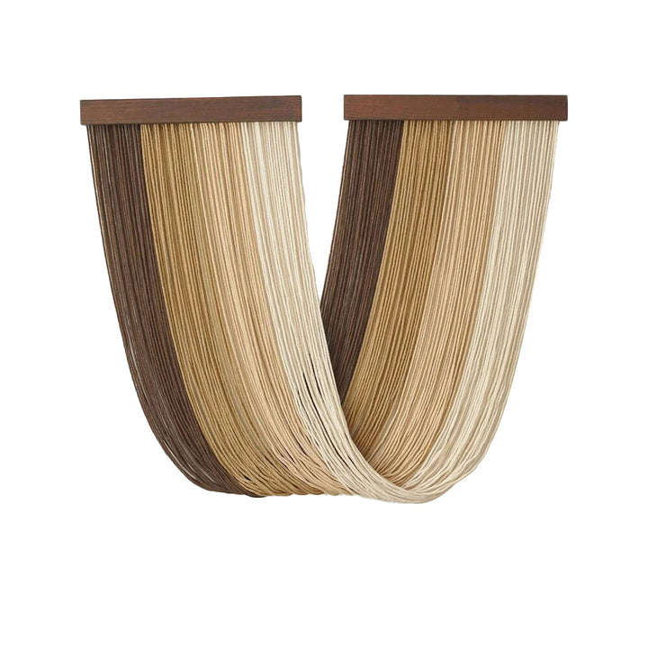 Eleganteres Makramee-Wandteppich mit Holzrahmen